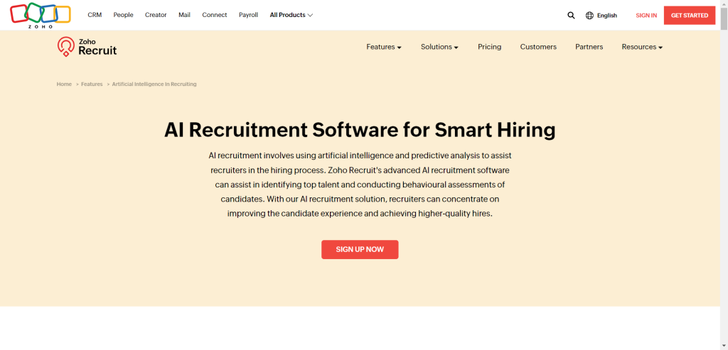Zoho Recruit HR Software