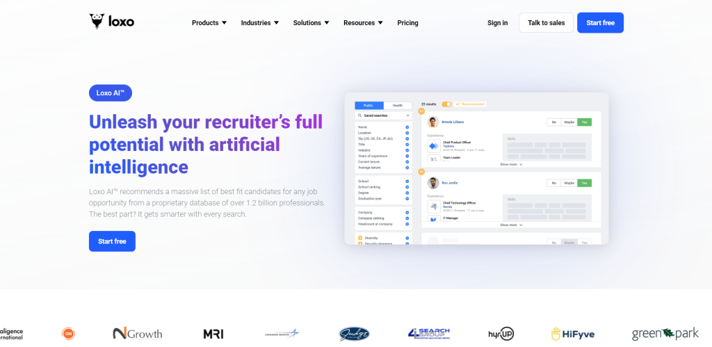 Loxo AI HR Software