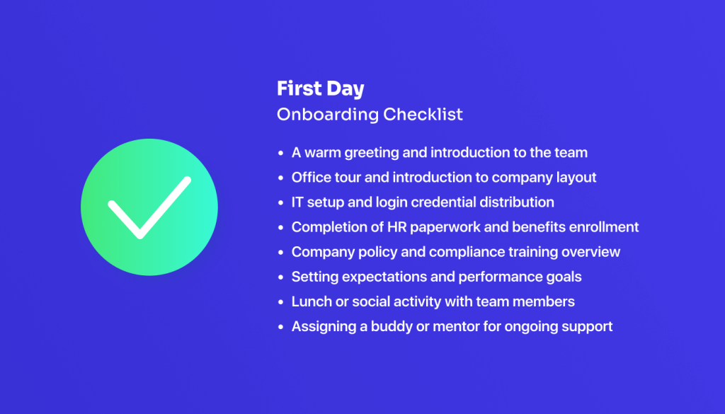 First Day Employee Onboarding Checklist