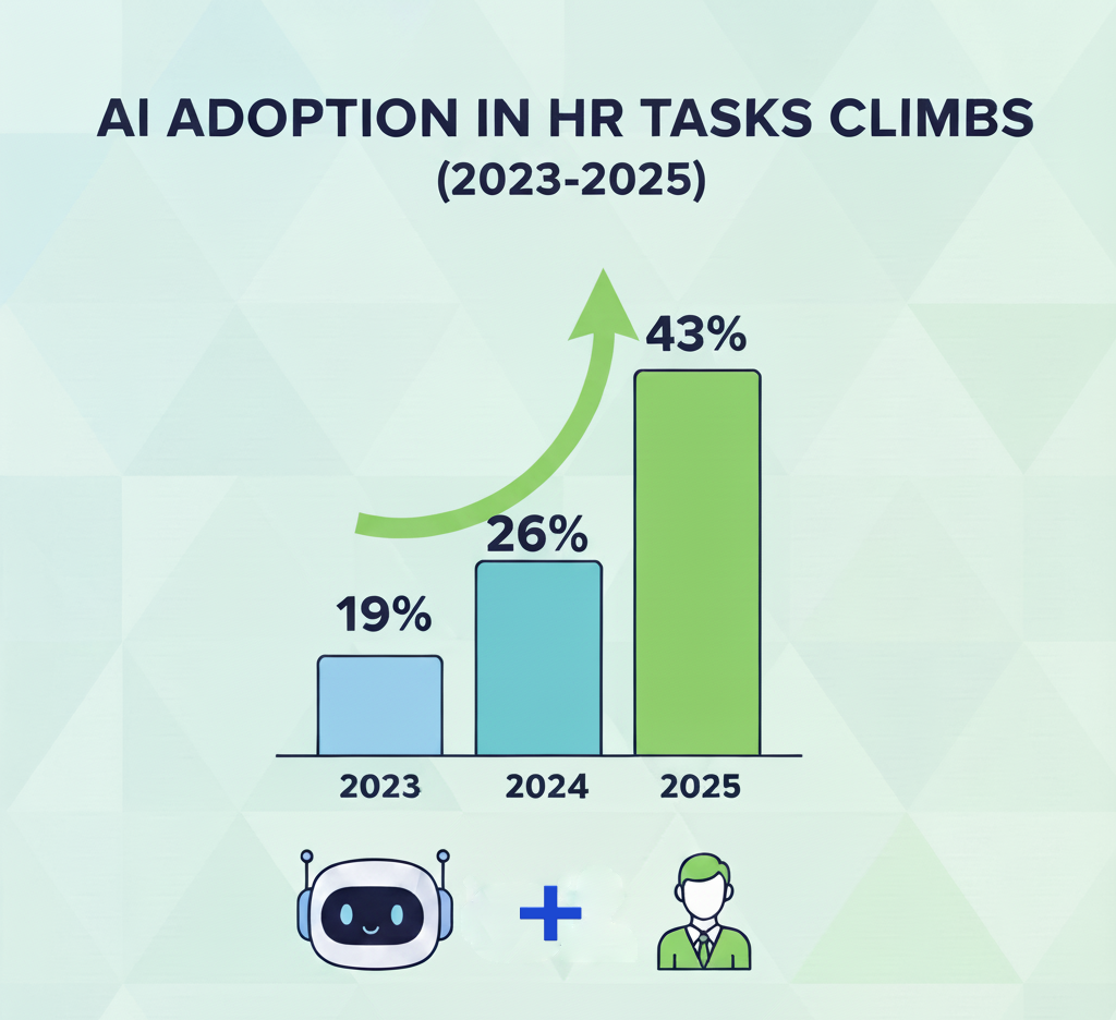 AI adoption in HR; automation in HR; trends 2023 to 2025