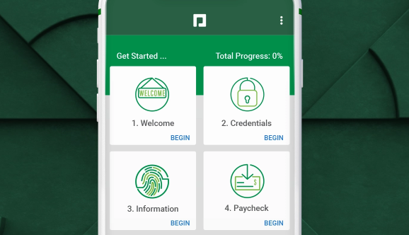 Paycom mobile interface