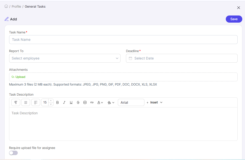 Yosuite General Tasks